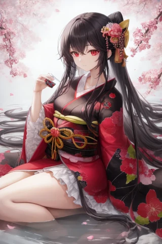 long hair, woman, Masterpiece, kimono
